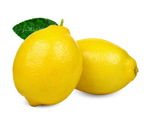 Lemon isolated on white with clipping path