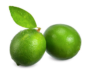 Lime isolated on white with clipping path