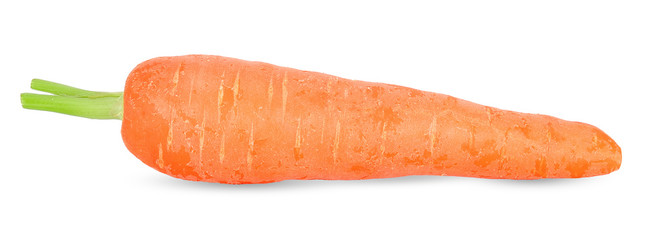 Fresh carrot isolated on white clipping path