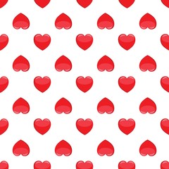 Fototapeta na wymiar Heart red on white seamless pattern. Fashion graphic background design. Abstract texture of valentines day. Colorful template for prints, textiles, wrapping, wallpaper, website. Vector illustration