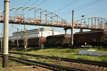 Fototapeta na wymiar Railroad bridge.