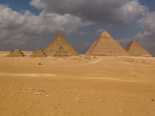 Fototapeta na wymiar Panorama of the Great Pyramids in Egypt