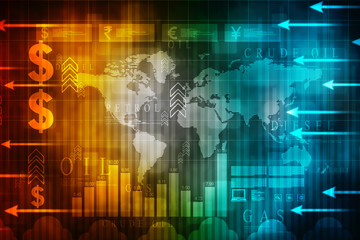 Fototapeta premium 2d rendering Stock market online business concept. business Graph 