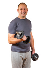 Man lifting weights
