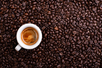 Panele Szklane  espresso dużo ziaren kawy