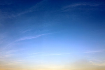 Fototapeta na wymiar Beautiful clear sky background in the evening.