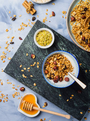 Natural yogurt with home made granola