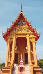 Beautiful of the church in Thai temple