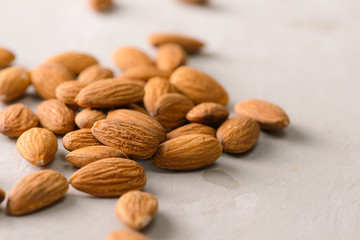 Fresh raw almond. Organic healthy snack vegan vegetarian