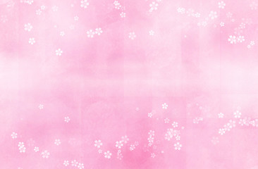 桜のイラスト(ピンク色のぼけた背景)
