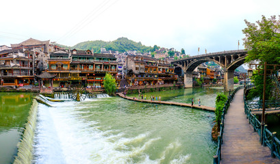 landscape of Phoenix ancient town(Fenghuang),Hunan,China