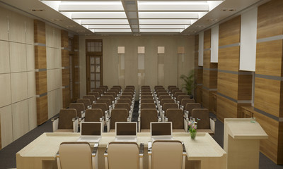 conference room, meeting room, interior visualization, 3D illustration