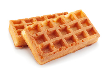 Viennese waffles on white