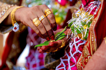 Indian wedding, mangalsutra ceremony