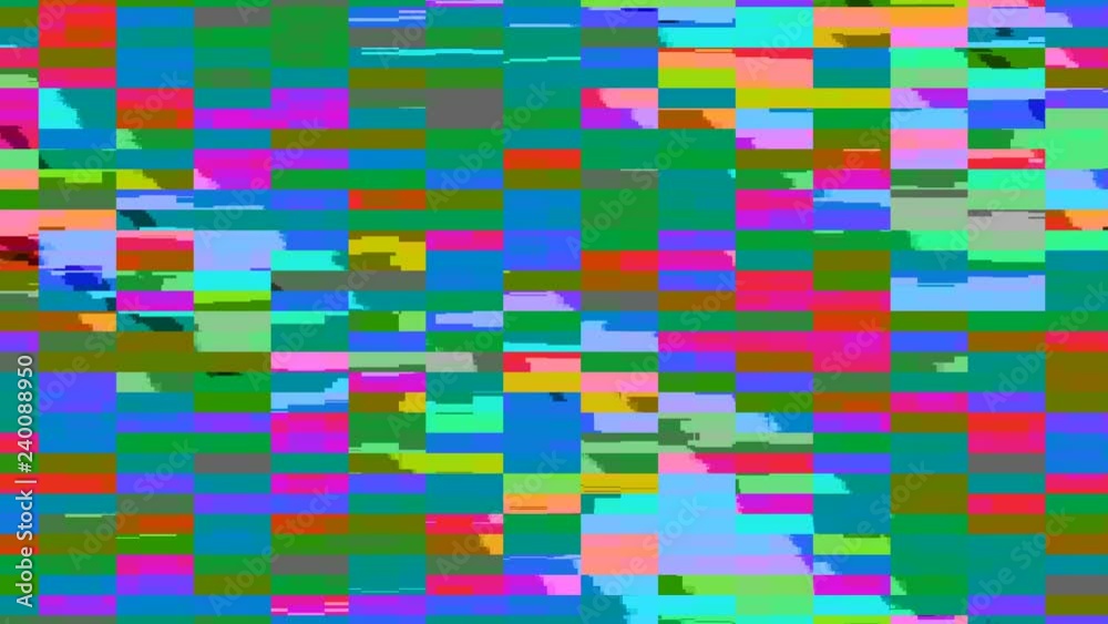 Poster dynamic bright glich video, bad tv signal of color display, 3d rendering computer generated backgrou