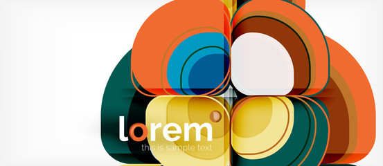 Fototapeta premium Round triangles geometric shapes composition