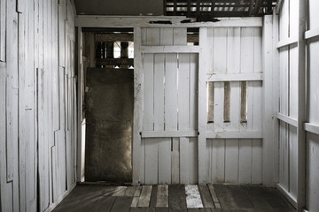 interior of an old house empty room