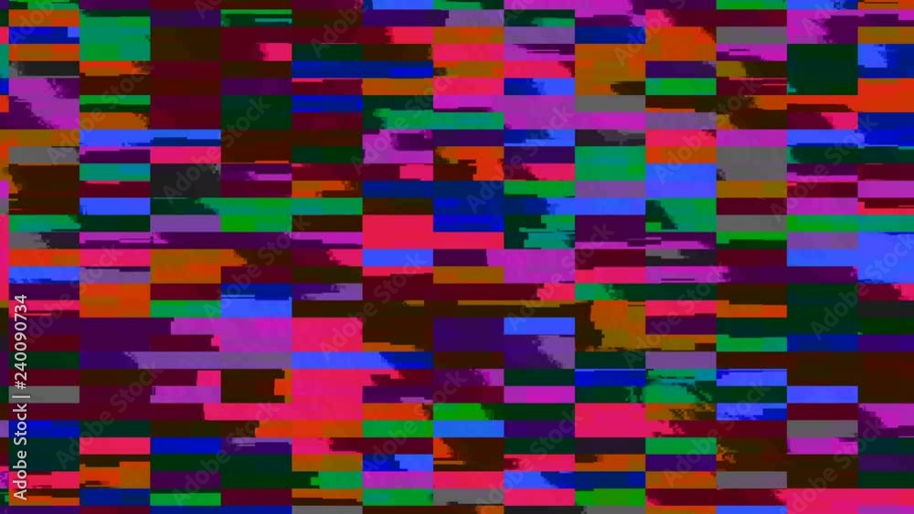 Poster dynamic bright glich video, bad tv signal of color display, 3d rendering computer generated backgrou