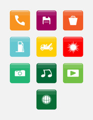 Smartphone app icon set. Vector file layered for easy manipulation and customisation