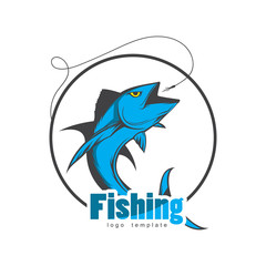 fishing logo template