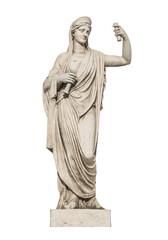 sculpture of the ancient Greek god Athena, isolate