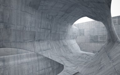 Empty dark abstract concrete smooth interior . Architectural background. 3D illustration and rendering