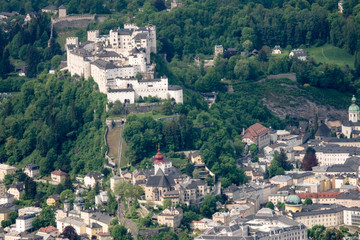 Festung Hohensalzburg in Salzburg aus der Gaisbergsicht