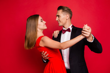 Portrait of his he her she two nice sweet tender lovely attracti