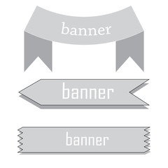  retro ribbon baner