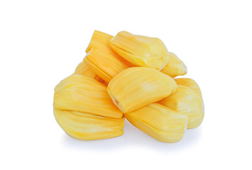 Ripe Jackfruit on white background.