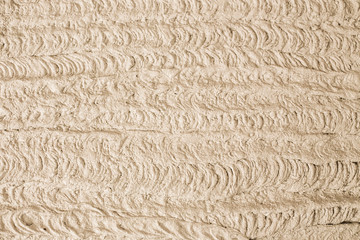Texture of wet gypsum plaster applying to the aerated concrete wall with a spray plastering machine. Plastering structure close-up. Internal finishing background. - obrazy, fototapety, plakaty