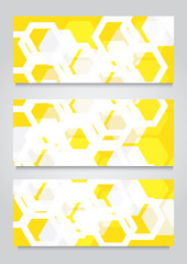 Abstract hexagon banner background