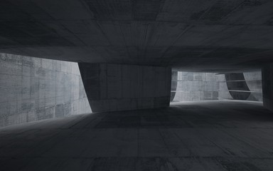 Empty dark abstract concrete smooth interior . Architectural background. 3D illustration and rendering