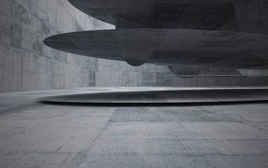 Empty dark abstract concrete smooth interior . Architectural background. 3D illustration and rendering