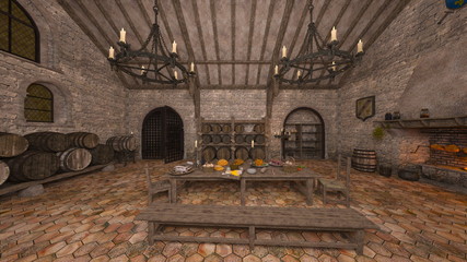 中世のキッチン