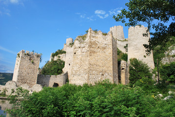 Fototapeta na wymiar The ancient Golubac Fortress, Serbia