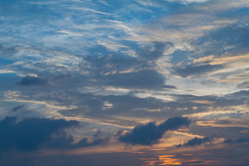 Obraz premium blue sky with clouds background, summer time, beautiful sky