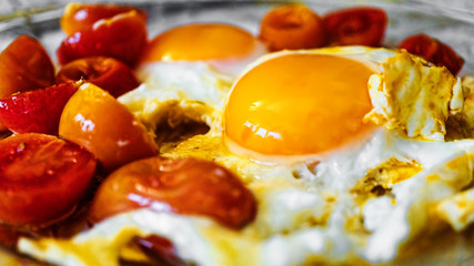  Fried eggs, healthy, breakfast, vegetable, fried, tomato