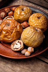 Fruit dessert baked apples