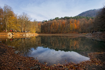 Yedigoller Natural Park in autumn, Bolu / Turkey