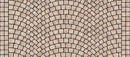 Road curved cobblestone texture 063