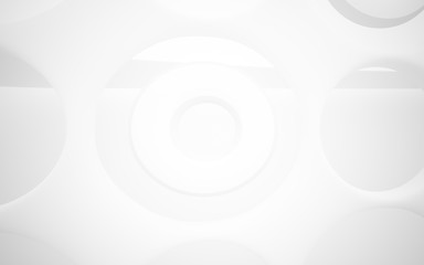 White smooth abstract architectural background. 3D illustration and rendering