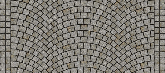 Road curved cobblestone texture 078