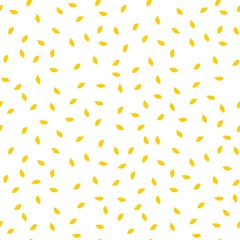 Seamless pattern of leaves, yellow color