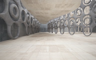 Empty dark abstract concrete smooth interior . Architectural background. 3D illustration and rendering