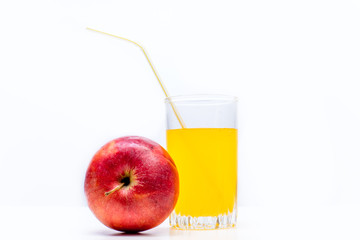 Fototapeta premium different fruit and juice or smoothie in a glass