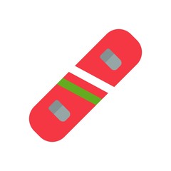 Snowboard vector, Chirstmas related flat style icon