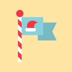 Flag vector, Chirstmas related flat style icon