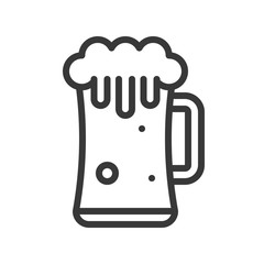 Beer mug vector, Chirstmas related editable outline icon