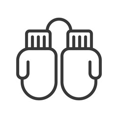 Mittens vector, Chirstmas related editable outline icon